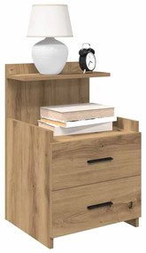vidaXL Κομοδίνο με 2 Συρτάρια Artisan Oak 40x36,5x62 εκ.