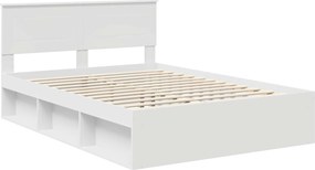 vidaXL Σκελετός Κρεβατιού Λευκό 140 x 190 cm Επεξεργασμένο ξύλο