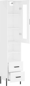 vidaXL Ντουλάπι Λευκό 34,5 x 34 x 180 εκ. από Επεξεργασμένο Ξύλο
