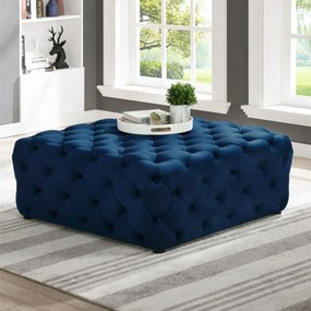 Stewehome τετράγωνο Chester Pouf (μπλε σαξόφωνο) 100x100 cm