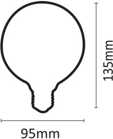 Λαμπτήρας LED Filament InLight E27 G95 12W 2700K