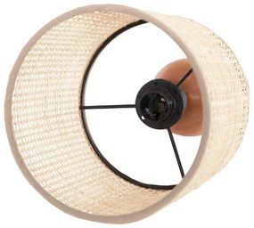 ΕΠΙΤΡΑΠΕΖΙΟ ΦΩΤΙΣΤΙΚΟ LYKTUR HM4709 ΜΠΕΖ ΚΑΠΕΛΟ WICKER-ΞΥΛΙΝΗ ΒΑΣΗ Φ15,5x35,5Υεκ.