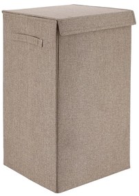 Καλάθι Απλύτων Με Καπάκι 06.8718165 35x35x60cm Taupe Ύφασμα