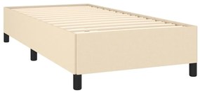 vidaXL Κρεβάτι Boxspring με Στρώμα Κρεμ 80 x 200 εκ. Υφασμάτινο