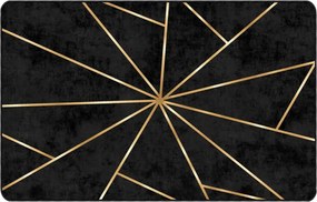 vidaXL Χαλί Πλενόμενο Χρυσό και Μαύρο 190 x 300 εκ.