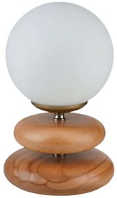 Φωτιστικό Επιτραπέζιο 534LUN5205 Φ16x28cm 1xE27 40W White-Oak Opviq