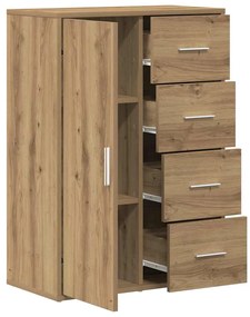 vidaXL Πλαϊνό γραφείο artisan δρυς 60 x 31 x 84 εκ. Επεξεργασμένο ξύλο