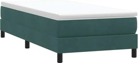 vidaXL Box Spring κρεβάτι χωρίς στρώμα σκούρο πράσινο 80x220εκ