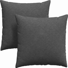 vidaXL Μαξιλάρι Καναπέ 2 pcs Σκούρο Γκρι 60 x 60 cm