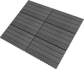 vidaXL Πλάκα Κατασκευής 6 pcs Γκρι 60 x 30 cm WPC