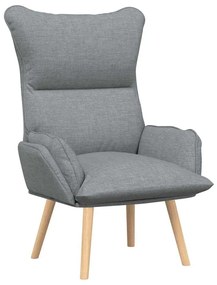 vidaXL Χαλαρωτική Πολυθρόνα Ανοιχτό γκρι 69 x 74 x 93 εκ. ύφασμα