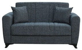 MELINA DARK GREY ΥΦΑΣΜΑ 2ΘΕΣΙΟΣ ΚΑΝΑΠΕΣ/ΚΡΕΒΑΤΙ ΜΕ ΑΠΟΘ.ΧΩΡΟ 150Χ80εκ.