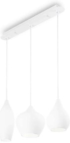 Φωτιστικό Οροφής-Ράγα Soft 111858 60x40/113x20cm 3xE14 40W White Ideal Lux