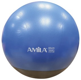 Μπάλα Κινησιοθεραπείας Amila Με Βάρος Στη Βάση 65cm Μπλε/Γκρι 48445