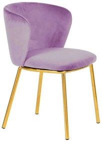 Καρέκλα 3-50-224-0017 55x53x76/48,5cm Pink-Gold Inart