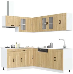 vidaXL Σετ Ντουλάπια Κουζίνας 11 Τεμαχίων Kalmar Επεξεργασμένο Ξύλο