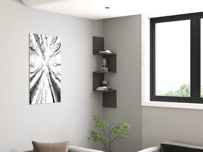 Ράφι Τοίχου Ανθρακί ZIKZAK 25x25x105,4