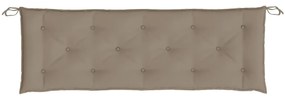 Μαξιλάρια Πάγκου Κήπου 2 τεμ. Taupe 150x50x7cm Ύφασμα Oxford - Μπεζ-Γκρι