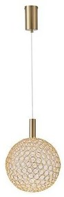 Κρεμαστό Φωτιστικό Οροφής LED 6,3W Σφαίρα Φ25cm Arte Illumina Perforato Eurolamp-144-15071-Χρυσό 144-15071