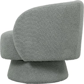 Πολυθρόνα περιστρεφόμενη Kreslo μπουκλέ ύφασμα σε φυστικί απόχρωση 78x81x77εκ 78x81x77 εκ.