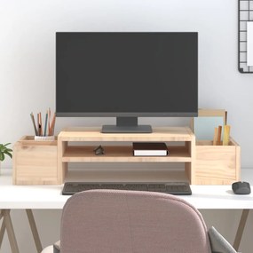 vidaXL Βάση Οθόνης 70 x 27,5 x 15 εκ. από Μασίφ Ξύλο Πεύκου