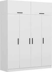 Τετραφυλλη Ντουλαπα Λευκο KALEO 52x180x255