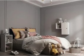 Stewehome Ράφι τοίχου με ντουλάπι και βιβλιοθήκη Λευκό 70x70x70 cm