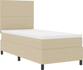 vidaXL LED Κρεβάτι με βάθρο Ανοιχτό Γκρι και Λευκό 80 x 200 cm