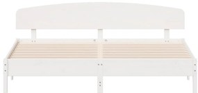 vidaXL Σκελετός Κρεβ. Χωρίς Στρώμα Λευκό 180x200 εκ Μασίφ Πεύκο