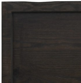 vidaXL Ράφι Τοίχου Σκούρο Καφέ 120x50x(2-4) εκ. Επεξ. Μασίφ Ξύλο Δρυός