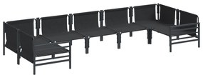 vidaXL Σετ Καναπέ Κήπου 7 pcs Ανθρακί Ατσάλι