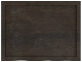 vidaXL Ράφι Τοίχου Σκούρο Καφέ 80x60x(2-4) εκ. Επεξ. Μασίφ Ξύλο Δρυός