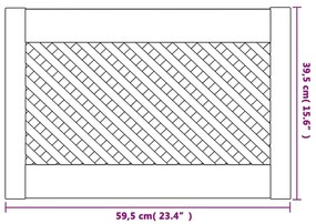 Πορτάκια με Πλέγμα 2 Τεμ. 59,5x39,5 εκ. από Μασίφ Ξύλο Πεύκου - Καφέ