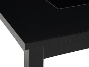 Τραπέζι Riverton 494, Μαύρο, 75x90x140cm, Ινοσανίδες μέσης πυκνότητας