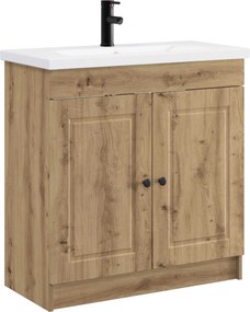 vidaXL Σετ Επίπλων Μπάνιου Artisan Δρυς 56 x 37,5 x 81 εκ