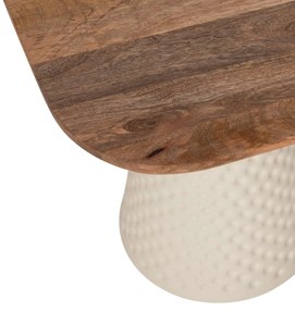 ΤΡΑΠΕΖΙA ΣΑΛΟΝΙΟΥ 2ΤΜΧ GOLFER HM9924 ΜΕΤΑΛ.ΒΑΣΗ ΕΚΡΟΥ-ΤΕΤΡΑΓΩΝΟ TOP MANGO