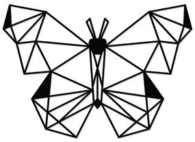 Διακοσμητικό τοίχου Butterfly Megapap μεταλλικό χρώμα μαύρο 50x2x35εκ.