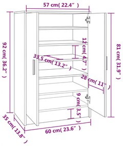 ΠΑΠΟΥΤΣΟΘΗΚΗ ΚΑΦΕ ΔΡΥΣ 60 X 35 X 92 ΕΚ. ΑΠΟ ΕΠΕΞΕΡΓΑΣΜΕΝΟ ΞΥΛΟ 816013