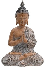 ΕΠΙΤΡΑΠΕΖΙΟ ΔΙΑΚΟΣΜΗΤΙΚΟ POLYRESIN Fylliana &quot;Buddha&quot; ΚΑΦΕ ΧΡΩΜΑ 22x15x31εκ