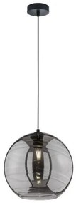 Κρεμαστό Φωτιστικό Οροφής Opie Smoke-Μαύρο Φ30 60667 Fischer Honsel-60667-Φιμέ/Smoke 60667