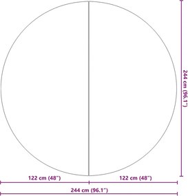 vidaXL Εδαφοκάλυψη Πισίνας Μαύρο Ø 244 cm Μη Υφαμένο Ύφασμα