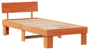 vidaXL Σκελετός Κρεβατιού Καφέ κεριού 80 x 200 cm Συμπαγές ξύλο πεύκου