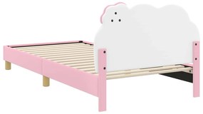 vidaXL Κρεβάτι Παιδικής Κρεβατοκάμαρας με Κεφαλάκι Ροζ 80 x 200 cm PU