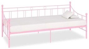 Πλαίσιο για Καναπέ - Κρεβάτι Ροζ 90 x 200 εκ. Μεταλλικό - Ροζ