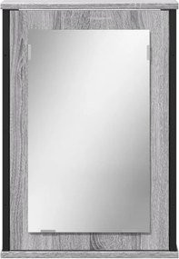 vidaXL Καθρέφτης Μπάνιου Ντουλάπι Γκρι Sonoma 42x12x60 εκ Επεξ. Ξύλο