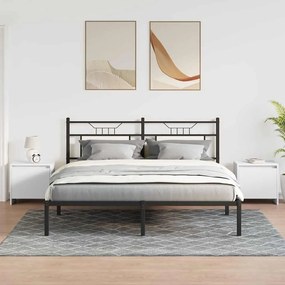 vidaXL Κομοδίνα 2 Τεμ. Λευκά 45x34x44,5 εκ. από Επεξεργασμένο Ξύλο
