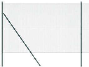 vidaXL Φράχτης με Στήλες. Πράσινο 1.6 x 10 m Ατσάλι