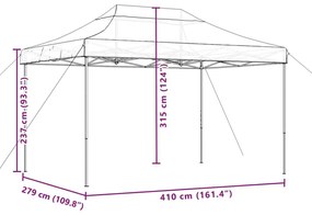 Τέντα Εκδηλώσεων Πτυσσόμενη Pop-Up Πράσινο 410x279x315 εκ. - Πράσινο