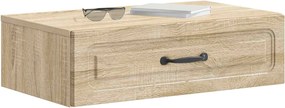 vidaXL Τραπεζάκι Τοίχου Sonoma Δρυς 59 x 34,5 x 17 εκ.