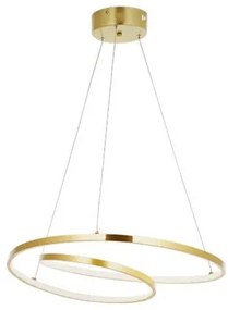 Κρεμαστό Φωτιστικό Οροφής Led Μέταλλο H20 Φ55 Eurolamp-144-15021-Χρυσό 144-15021